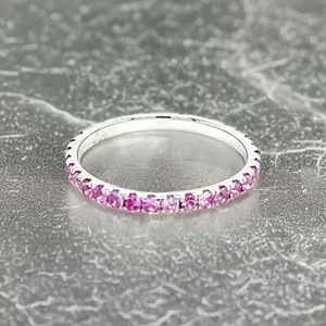 Natural Pink Sapphire Ring 6.5 14k W Gold 0.66 TCW Certified $1,190 217001 - Picture 1 of 11