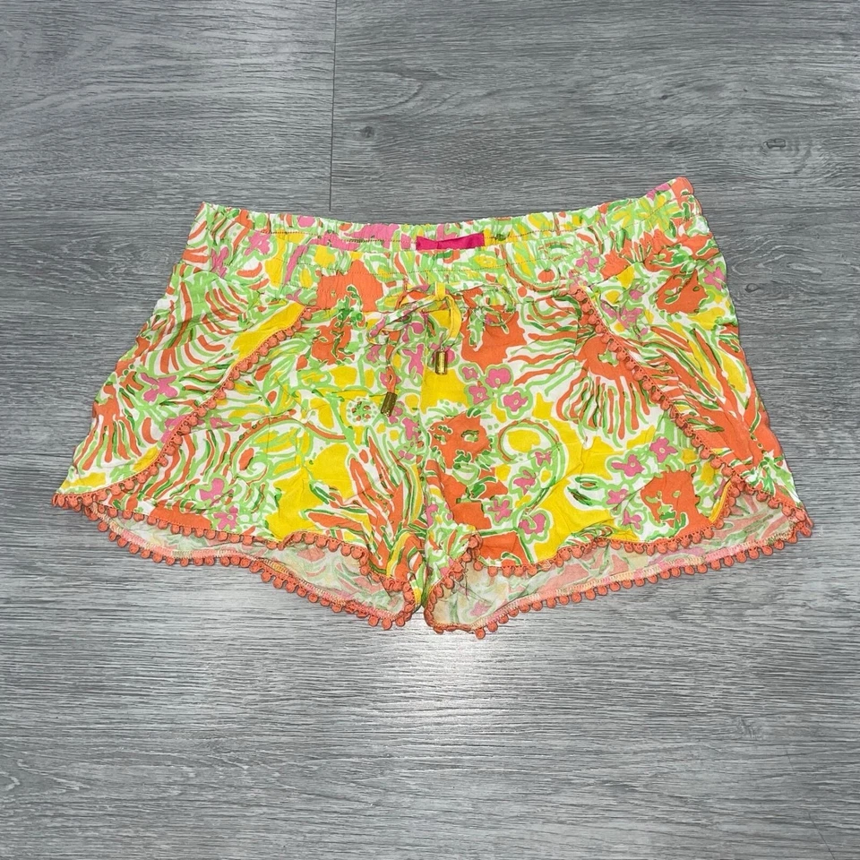 Pantalones Cortos Lilly Pulitzer XS Para Mujer Tiro Bajo Ocean Beach Resort Preppy Tejido Informal Foto 1 de 4