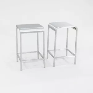 C. 2022 Mint 20-06 Counter Stools by Norman Foster for Emeco in Brushed 5x Avail - Picture 1 of 12