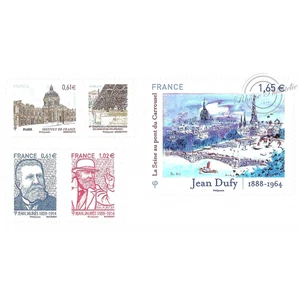 BRIEFMARKE FRANKREICH BC1023 MIT BRIEFMARKEN ZUM FRANKIEREN DER SCHÖNEN BRIEFMARKEN IM SALON - Bild 1 von 4