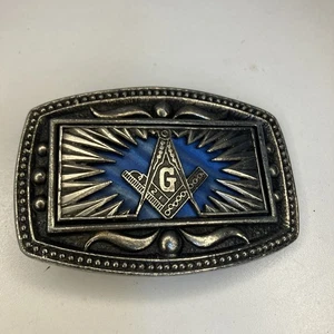  Fibbia cintura massonica Shriners vintage massoneria bussola quadrata C11 New York G  - Foto 1 di 8