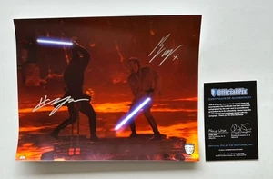 Ewan Mcgregor Hayden Christensen Signed 11x14 Photo Star Wars Autograph TOPPS - Picture 1 of 4