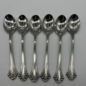 6 Cucchiaini Towle Inox Coloniale Plume 6 1/4" Germania Posate Ottime - Foto 1 di 5