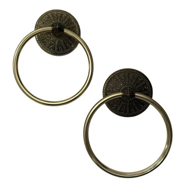 Juego de 2 anillos porta toallas Rodin Contessa vintage MCM American Tack HDWE 1968 D2406 Foto 1 de 4