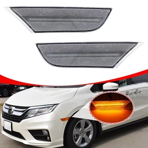 Luces de señalización laterales LED ámbar completo lente transparente Honda Odyssey 2018-up - Imagen 1 de 9