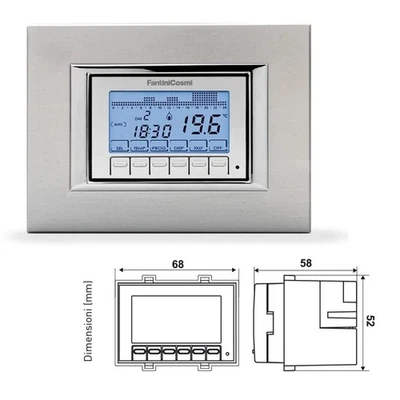 Cronotermostato fantini cosmi ch141a settimanale a batteria da incasso per 503 - Immagine 1 di 3
