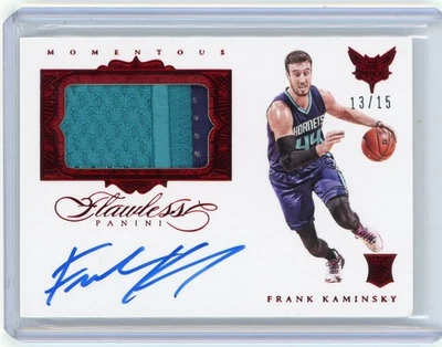 2015-16 Panini Flawless Momentous Rookie Patch Auto Ruby #MM-FK Frank Kaminsky - Image 1 of 2