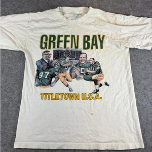 Vintage 90s Green Bay Packers Shirt Herren L weiß Titletown USA NFL Football - Bild 1 von 7