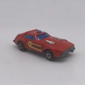 Vintage Matchbox Superfast Lesney Red Fire Chief Car Die Cast 1:64 Scale - Picture 1 of 6