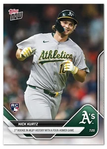2025 MLB Topps NOW Nick Kurtz A’s - 1st Rookie With 4 HR’s 🔥 RC # 464 Presale - Bild 1 von 2