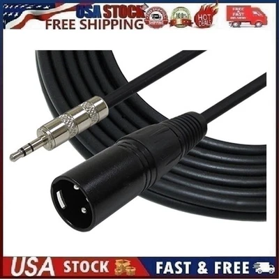 3.5mm 1/8 Inch TRS Male To XLR Male Balanced Microphone Cable by GLS Audio - Image 1 of 4