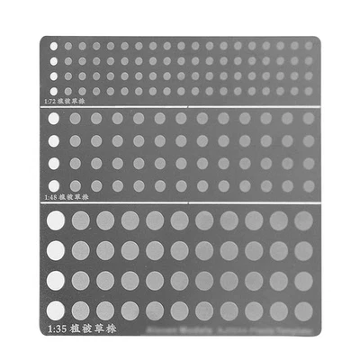 1/72 1/48 1/35 Assortment Stainless Steel Grass Planting Template Model Scene - Image 1 of 4