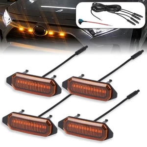 Front Grille Amber LED Lights Raptor Style Grill Lamp For Toyota RAV4 2019-2023 - Picture 1 of 12