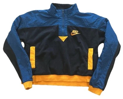 Lindo Pullover Nike Recortado Media Cremallera Polar Rompevientos Multicolor Para Mujer’s Pequeño Foto 1 de 4
