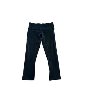 Leggings Lululemon Nero Align Crop Donna 4 Activewear Allenamento Misto Cotone - Foto 1 di 3