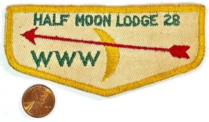 MERGED BOY SCOUT BSA OA HALF MOON 28 RIP VAN WINKLE NY TWILL FF F1a FIRST FLAP - Picture 1 of 4