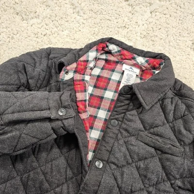 Tommy Bahama Chaqueta Acolchada Franela Forrada Niños Grande (10-12) Cierre a Presión Negra Foto 1 de 4