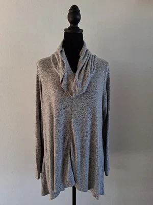 Suéter Top Para Mujer Carol Rose Gris Manga Larga Cuello Capucha Talla Grande Foto 1 de 4