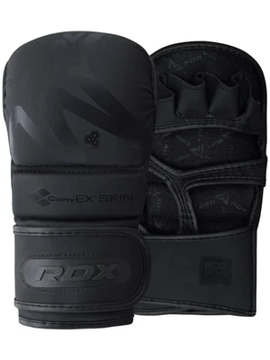 RDX T15 Noir Black MMA Grappling Gloves, Open Palm, for Sparring & Training - Image 1 of 4