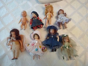 Konvolut 8 kleine Puppen. - Bild 1 von 6