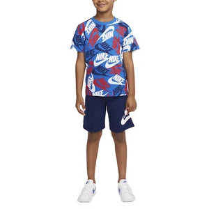 Nike Completo T-Shirt e Shorts da Bambini Futura Toss Blu Taglia 4-5 A Codice... - Zdjęcie 1 z 4