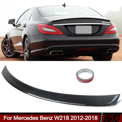 Fit Mercedes Benz W218 CLS550 CLS63 2012-2018 Carbon Fiber Look Trunk Spoiler - Image 1 of 4