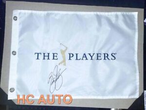 RICKIE FOWLER SIGNED DELUXE PLAYERS GOLF FLAG- COA
