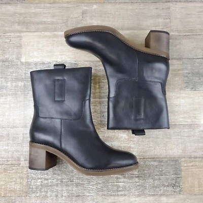 Botín Free People de cuero atigrado para mujer talla 8,5 EU 39 negro sin cordones nuevo sin caja Foto 1 de 4