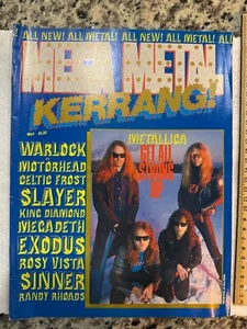 Vintage Kerrang Magazine Mega Metal Metallica Cover With Cliff Burton - Picture 1 of 8