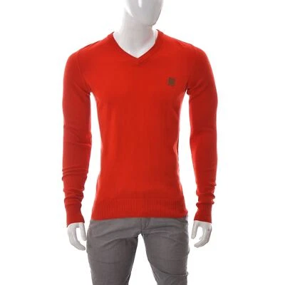 bench sweatshirt mens Knitted Pullover Sweater Shirt V-Neck Long Sleeve Red S - Изображение 1 из 4