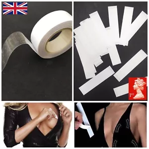 Double Sided Clear Fashion Body Tape Toupee Breast Wig Lingerie Dress Boob Tit - Picture 1 of 10