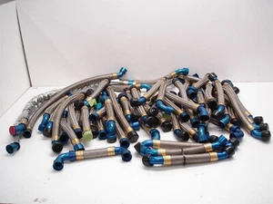 56 NASCAR BMRS SS BRAIDED -16an DRY SUMP OIL LINES HOSES 9"-33" WIGGINS ENDS - Picture 1 of 13