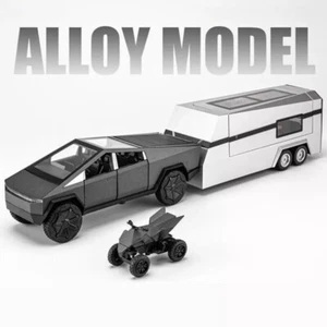 1/24 Tesla Cybertruck Touring Car RV Diecast Metal Model Pickup Toy Car for Gift - Picture 1 of 7