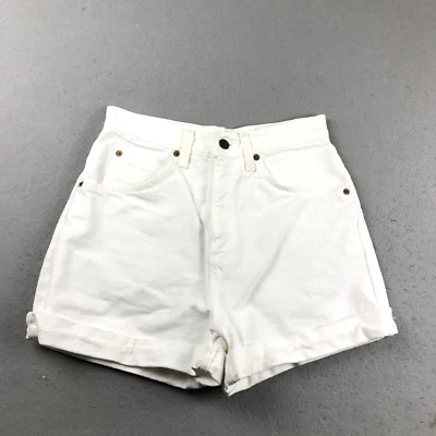 VTG Levis 954 Shorts Womens Large White Denim Regular Fit Cuffed Orange Tab - Image 1 of 4