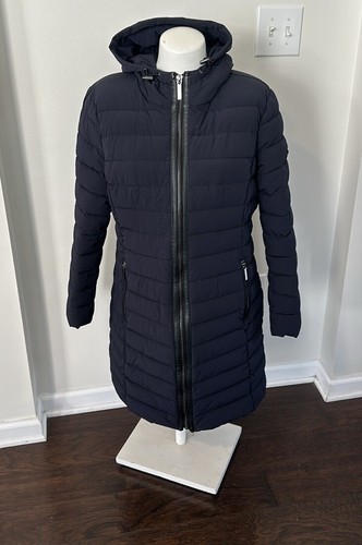 Cappotto imbottito Michael Kors blu navy e nero confezionabile L