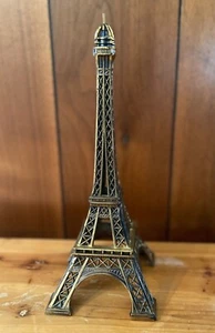 Vintage Metall freistehende Eiffelturm Statue 11,5 Zoll - Bild 1 von 10