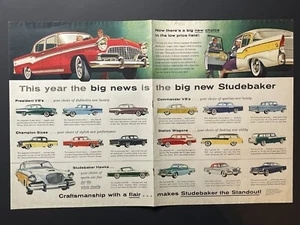 Original 1956 Studebaker Full Line Cars 2 Page Print Advertisement (20.5 X 13.5) - Picture 1 of 5