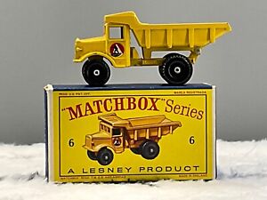 1950’s Lesney  Matchbox No 6 quarry tipper truck N,Mint, genuine in D box