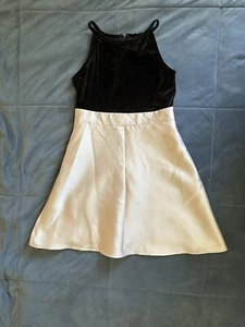 The Children's Place Girl's Pink Satin Black Velvet Sleeveless Size 10 Dress - Picture 1 of 5