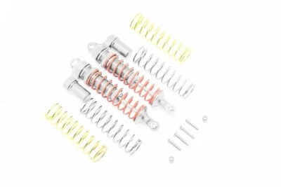 GPM Silver Aluminum Rear Piggyback Shocks for Traxxas 4x4 Slash Rustler Stampede - Image 1 of 2