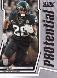 2022 Score - Protential Breece Hall #P-BH (RC) - Jets - Picture 1 of 2