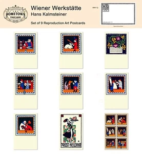 Wiener Werkstatte: Hans Kalmsteiner - Lot of (9) Rare Repro Postcards - Picture 1 of 1