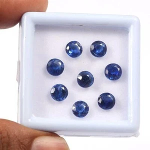 3 MM Natural Himalayan Blue Kyanite Round Shape Faceted Loose Gemstone Lot - Picture 1 of 2