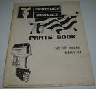 Ersatzteilkatalog Parts Book Evinrude 85 HP model 85693D Stand November 1975
