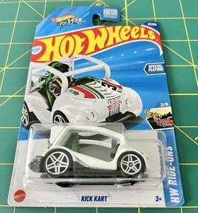 2025 HOT WHEELS KICK KART RACING GO CART HW RIDE-ONS 2/5 WHITE - Picture 1 of 1