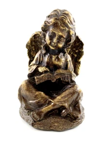 Querubín tono bronceado, Biblia de lectura. Resina, 7 x 4 x 4. Para expositor de mesa/escritorio. - Imagen 1 de 10