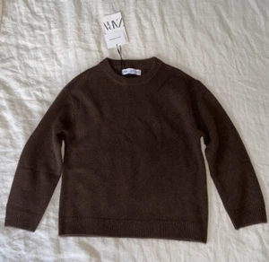 NEW ZARA KIDS 100% CASHMERE BROWN SWEATER 6-7 YEARS. - Picture 1 of 8