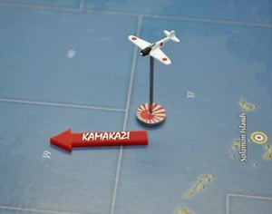 Axis & Allies Parts/Pieces Kamakaze Designation Acrylic Marker (x5) AC089-RED - Picture 1 of 1