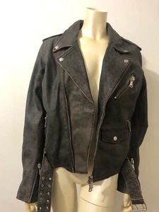 Designer | NWT | Lot78 | leather bikers jacket | hammered brown | - Picture 1 of 12