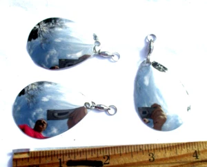 5ct Nickel #7 COLORADO Spinnerbait Blades + BALL BEARING SWIVELS Big Round Blade - Picture 1 of 3
